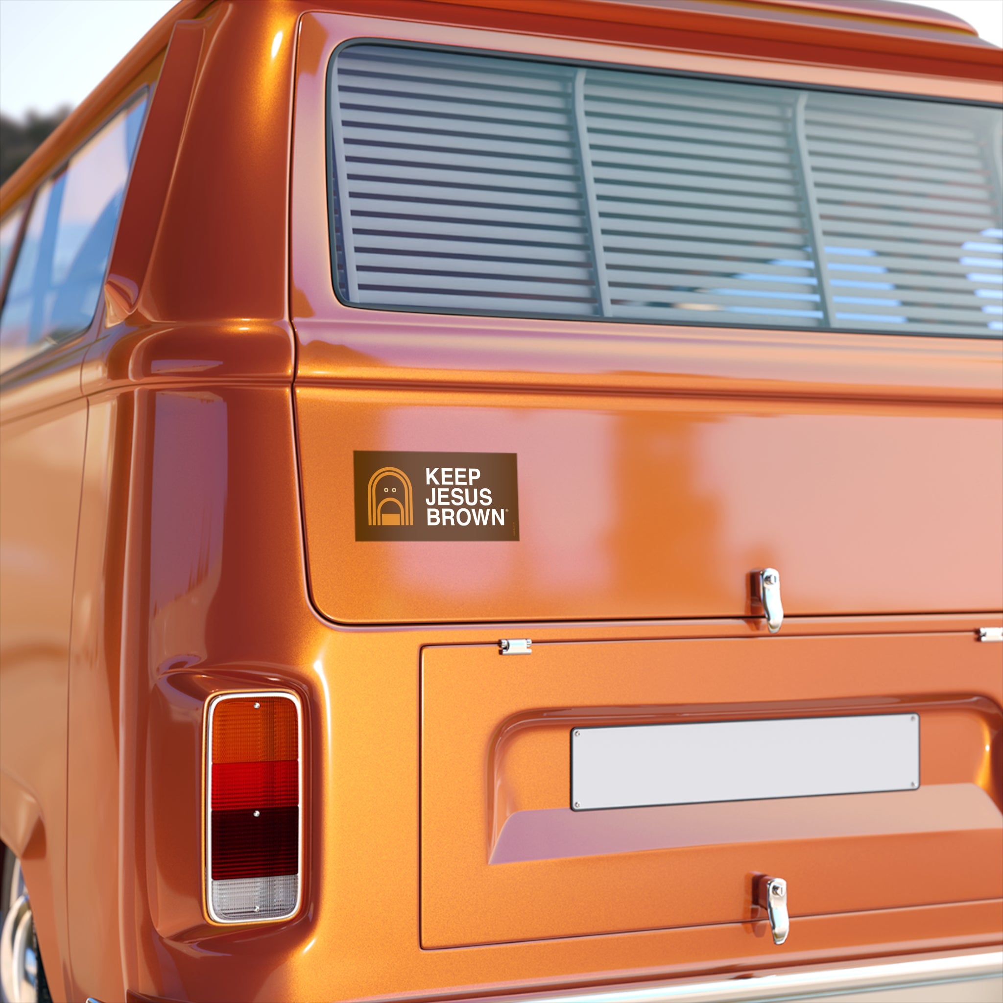 Keep Jesus Brown Bumper Sticker