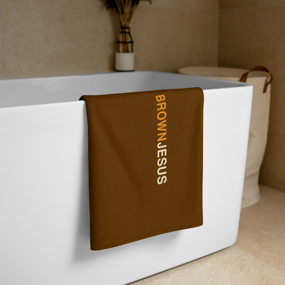 BrownJesus Beach Towel