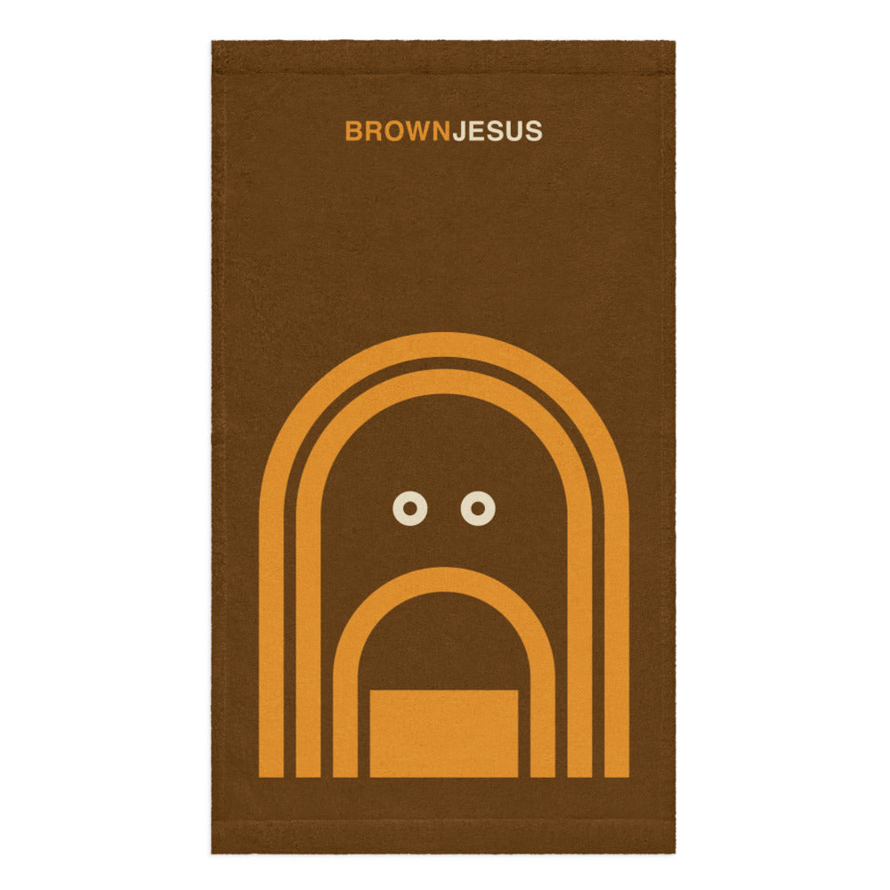 BrownJesus Face Towel