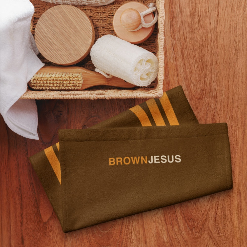 BrownJesus Face Towel